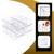Stackable Clear Storage Bin with Removable Dividers, 4-Pack