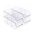 Stackable Clear Storage Bin with Removable Dividers, 4-Pack