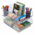 Clear Storage Bin with Dividers, 4 -Pack