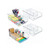 Clear Storage Bin with Dividers, 4 -Pack