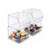 Small Clear Stackable Bin, 4-Pack