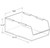 Large Narrow Clear Stackable Bin, 4-Pack