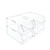 Large Narrow Clear Stackable Bin, 4-Pack