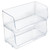 Large Wide Clear Stackable Bin, 2-Pack