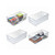 Narrow Storage Tote Bin With Handle, 4-Pack