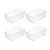 Narrow Storage Tote Bin With Handle, 4-Pack