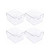 Storage Tote Bins With Handle, 4-Pack