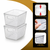 Medium Diamond Tote with Lid, Pack of 2