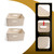Wheat Lined Textured Plastic Storage Tote Bin with Handles, Decorative Organizer Basket, 2 Pack