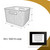 Wheat Woven Textured Plastic Storage Tote Bin with Handles, Decorative Organizer Basket, 2-Pack