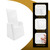 White Trifold Brochure Holder, 2-Pack