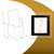 White Trifold Brochure Holder, 2-Pack