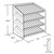 Four-Tier 48 Compartment Display, 12-Comp per Tier. Dimensions: 12"W x 8.5"D x 14.5"H