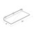 Clear Acrylic Shelf for Pegboard & Slatwall 20" x 8" x 2", 4-Pack
