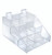 Three-Tier Shelf, 9 Compartment Counter Step Display, 12" wide
