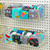 Clear 13.5” wide Open Bin Tray for Pegboard or Slatwall. Storage Container includes 2 Metal U-Hooks for hanging. Adjustable Slide In Dividers Sold Separately