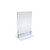 Clear Acrylic Double Sided Sign Holder 4" x 6" Vertical/Horizontal with T Strip, 10-Pack