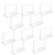 Top Loading Clear Acrylic T-Frame Sign Holder 6" Wide x 5.5'' High-Horizontal, 10-Pack