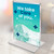 Bottom Loading Clear Acrylic T-Frame Sign Holder 8.5" Wide x 11''High- Vertical/Portrait, 10-Pack