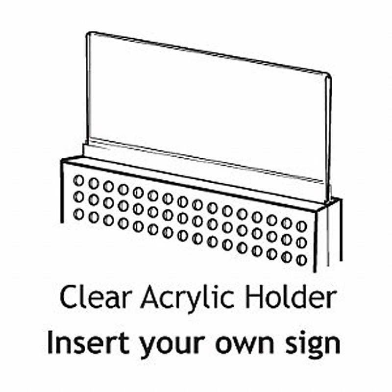 Clear Acrylic Header Sign Holder- Insert Your Own Graphic 8