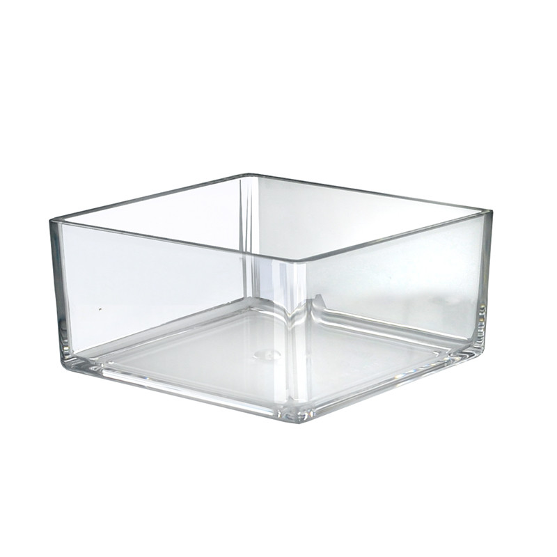 8" Deluxe Clear Acrylic Square Cube Bin for Counter, 4Pack Azar Displays
