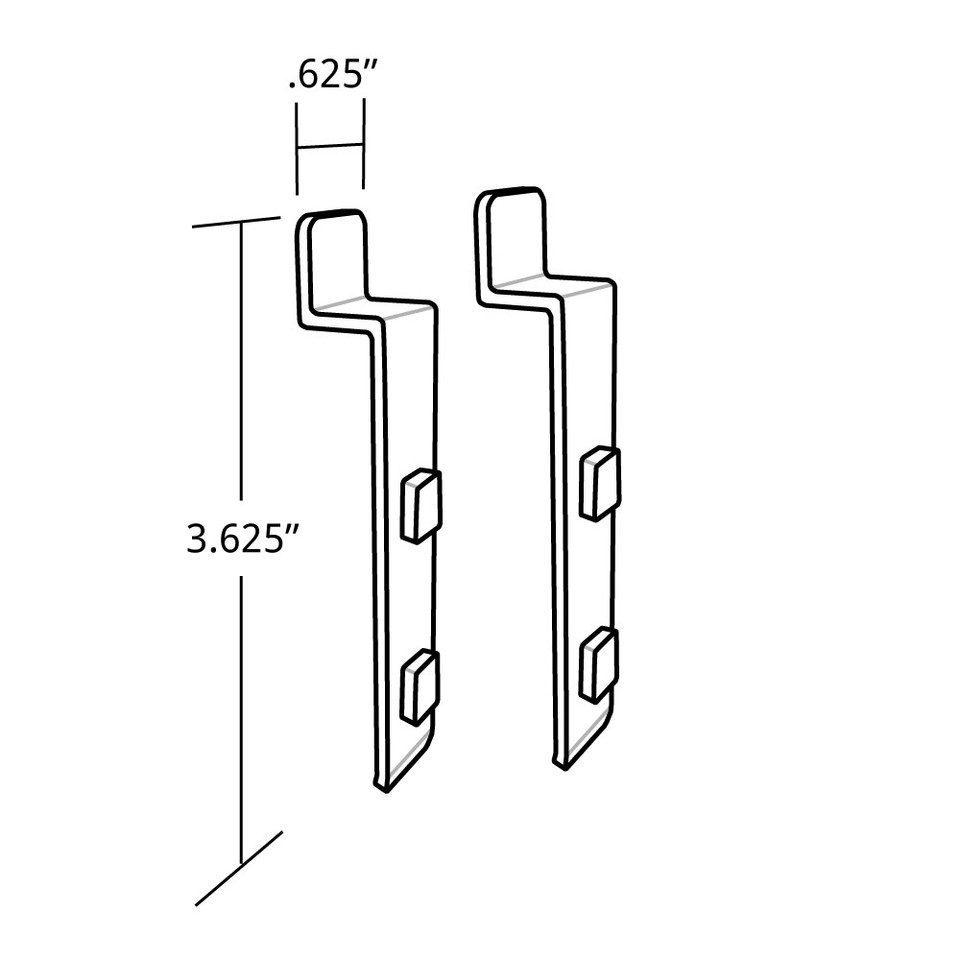 Slatwall Attachment for Brochure Holder, 20Pack Azar Displays