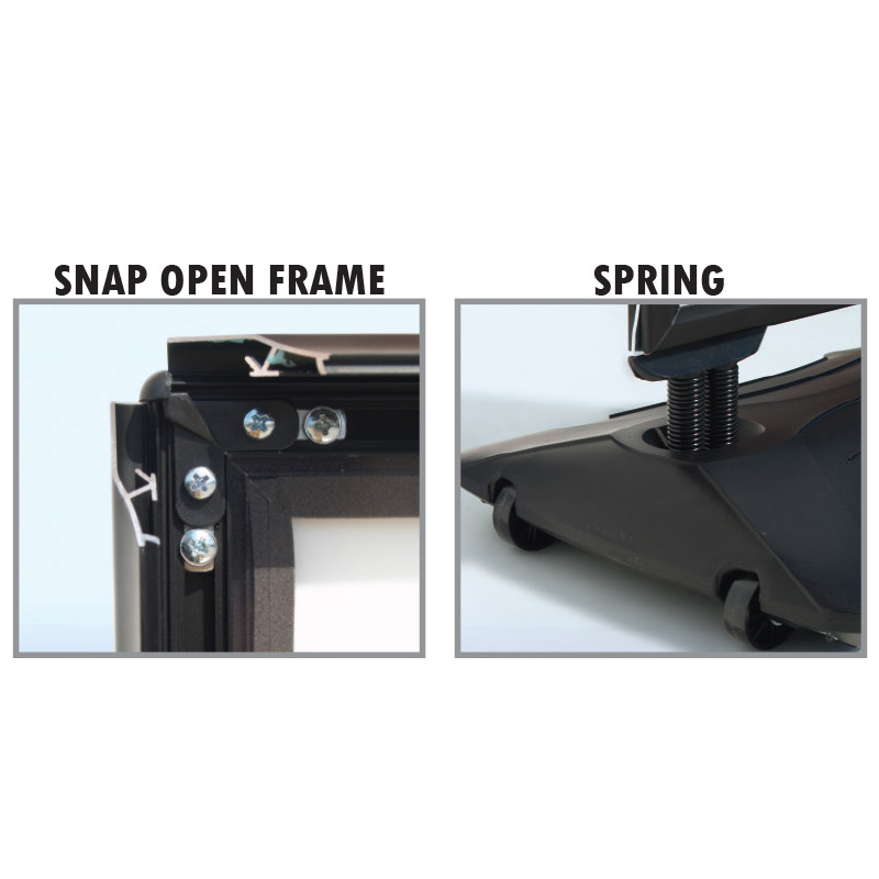 Small Indoor/Outdoor Weighted Aluminum Two Sided Sidewalk Frame and