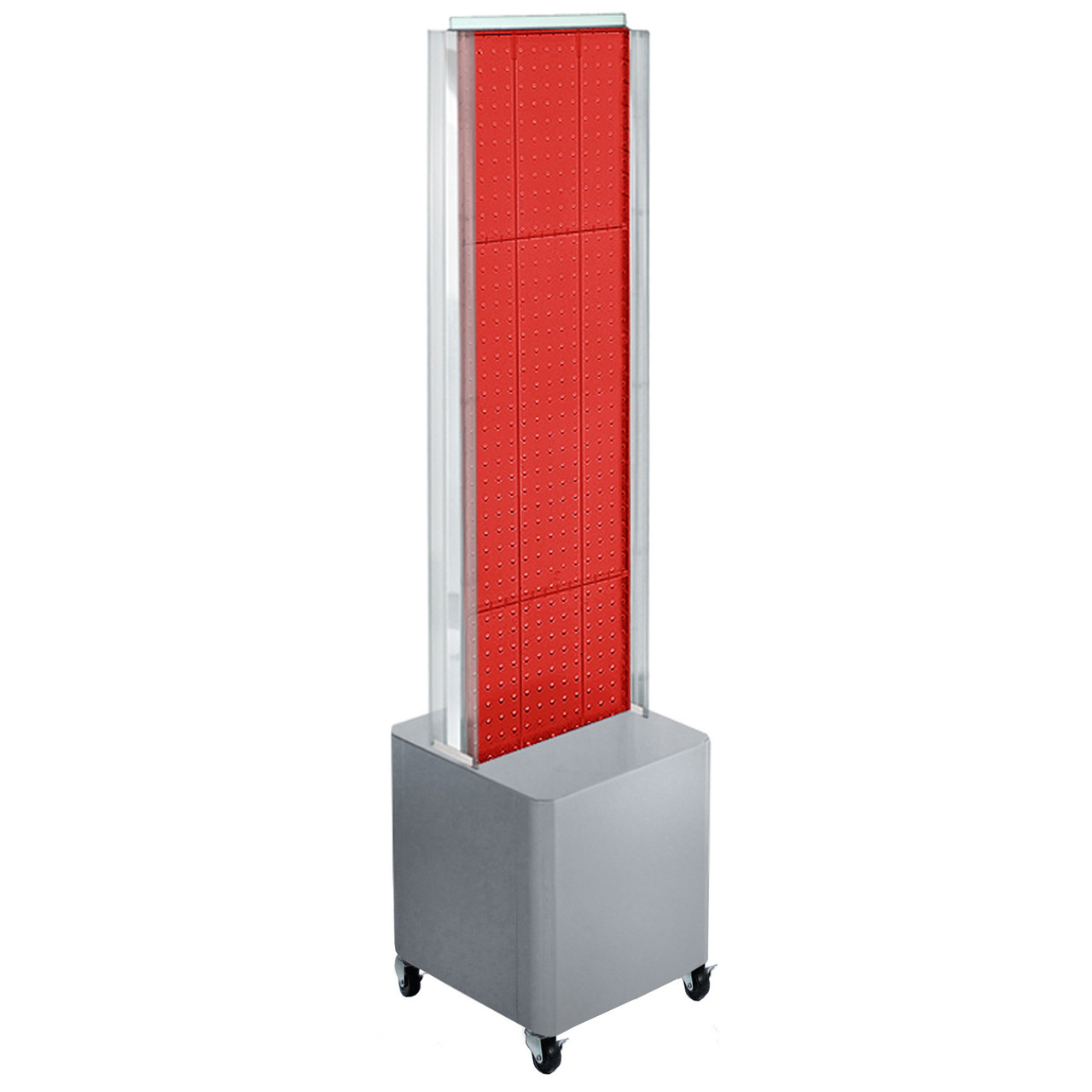 Azar Displays Two-Sided Pegboard Floor Display on Studio Base w/ C-Channels....