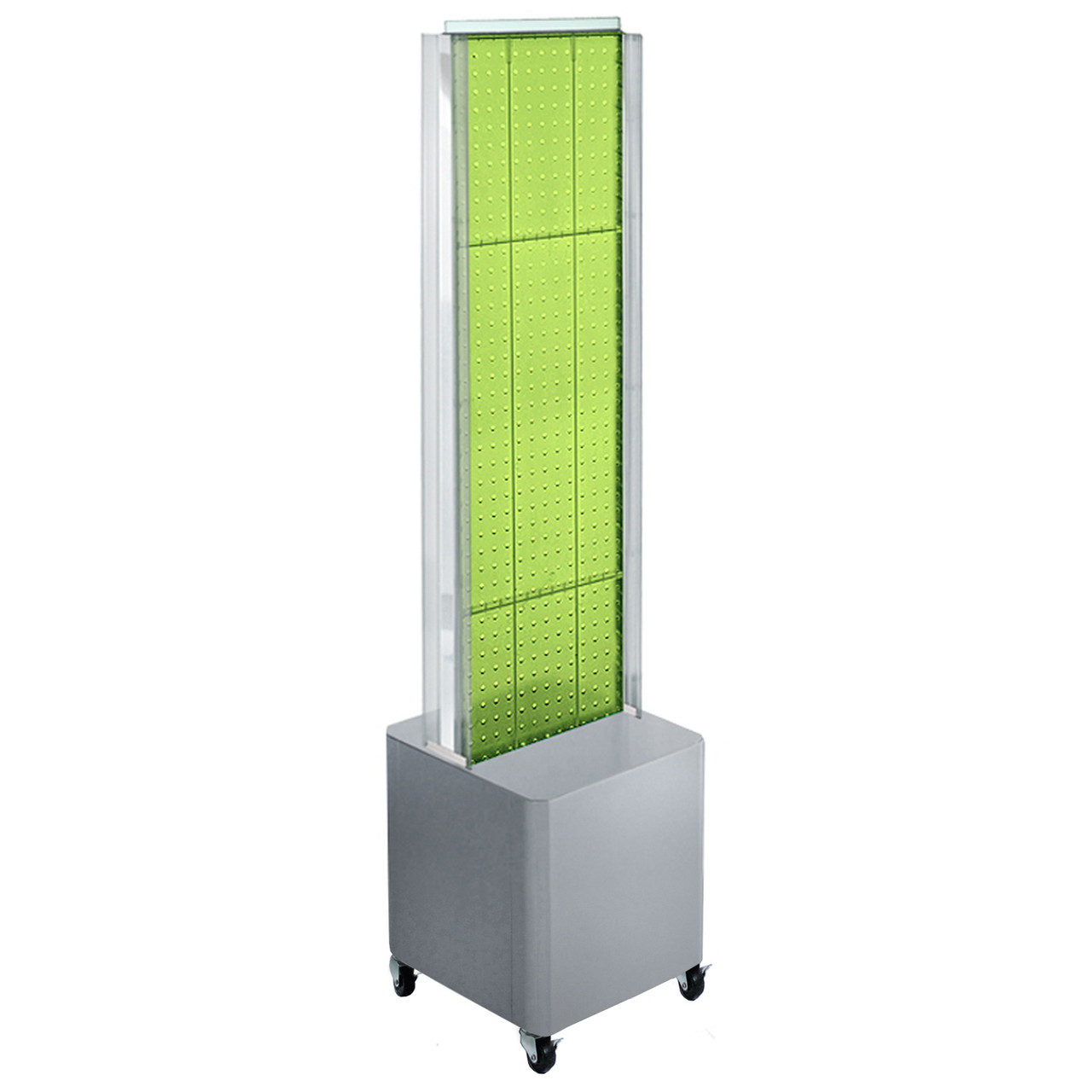 Azar Displays Two-Sided Pegboard Floor Display on Studio Base w/ C-Channels....