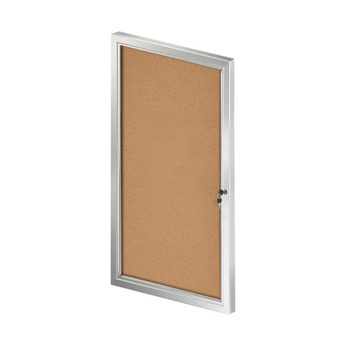 Medium Enclosed Cork Bulletin Board w/ Lock & Key Azar Displays