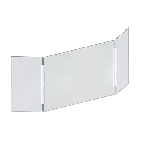 Clear Acrylic 4-Way Divider Shield for Table Overall Size: 63.5 Wide x 23.5 High Azar Displays