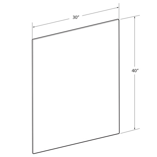 Clear Acrylic 4-Way Divider Shield for Table Overall Size: 63.5 Wide x 23.5 High Azar Displays