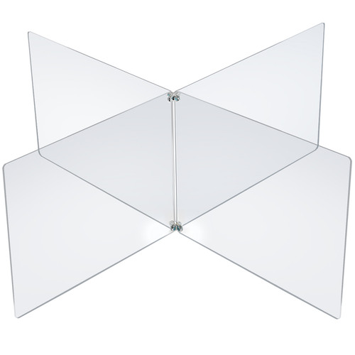 Quartet Three-Sided Acrylic Table Divider, Clear, Sanitization