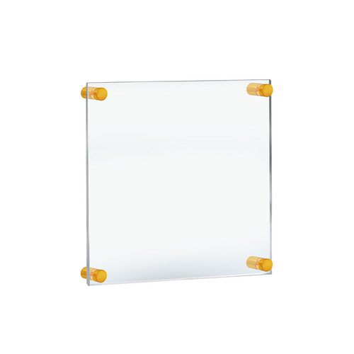 Floating Acrylic Wall Frame with Gold Stand Off Caps: 11