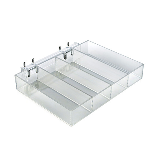 Four Compartment Tray for Peg/Slat/Counter, 2-Pack - Azar Displays