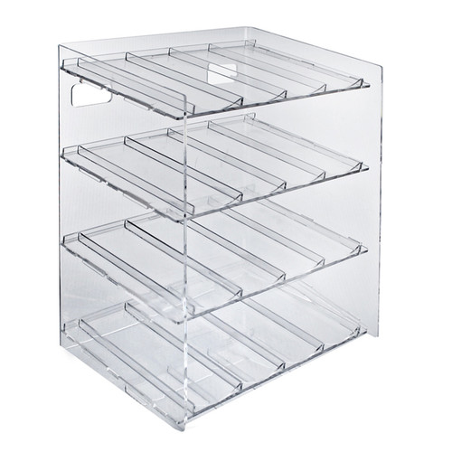 Four-Tier 16 Compartment Display, 4-Comp per Tier. Dimensions: 12