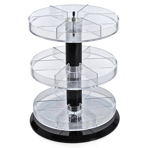 Rotating Tri Flyer Display Three Tier Revolving Display 13.5