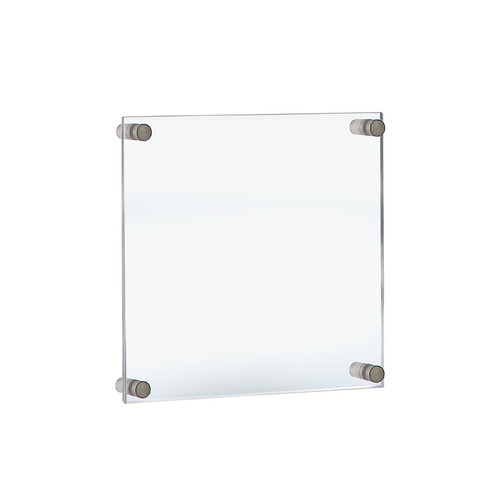 Floating Acrylic Wall Frame with Silver Stand Off Caps: 11