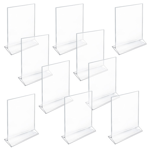 Top Loading Clear Acrylic TFrame Sign Holder 5.5" Wide x 8.5'' High