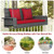 2-Person Patio PE Wicker Hanging Porch Swing Bench Chair Cushion 800 Pounds-Red - Color: Red D681-HW69619RE