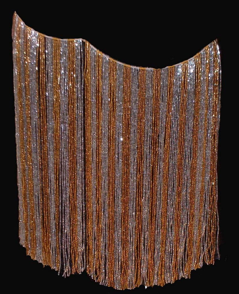 "16"" gold/silver beaded fringe"