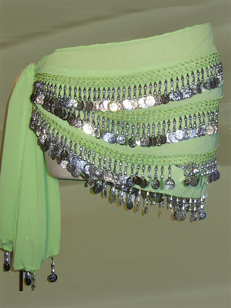 Dangling Coin Belly Dance Hip Scarf