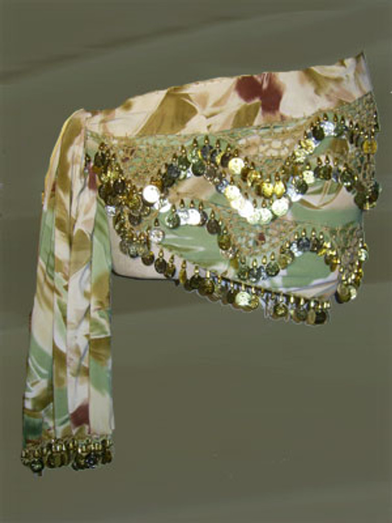 Subtle Tones of the Woods Belly Dance Hip Scarf