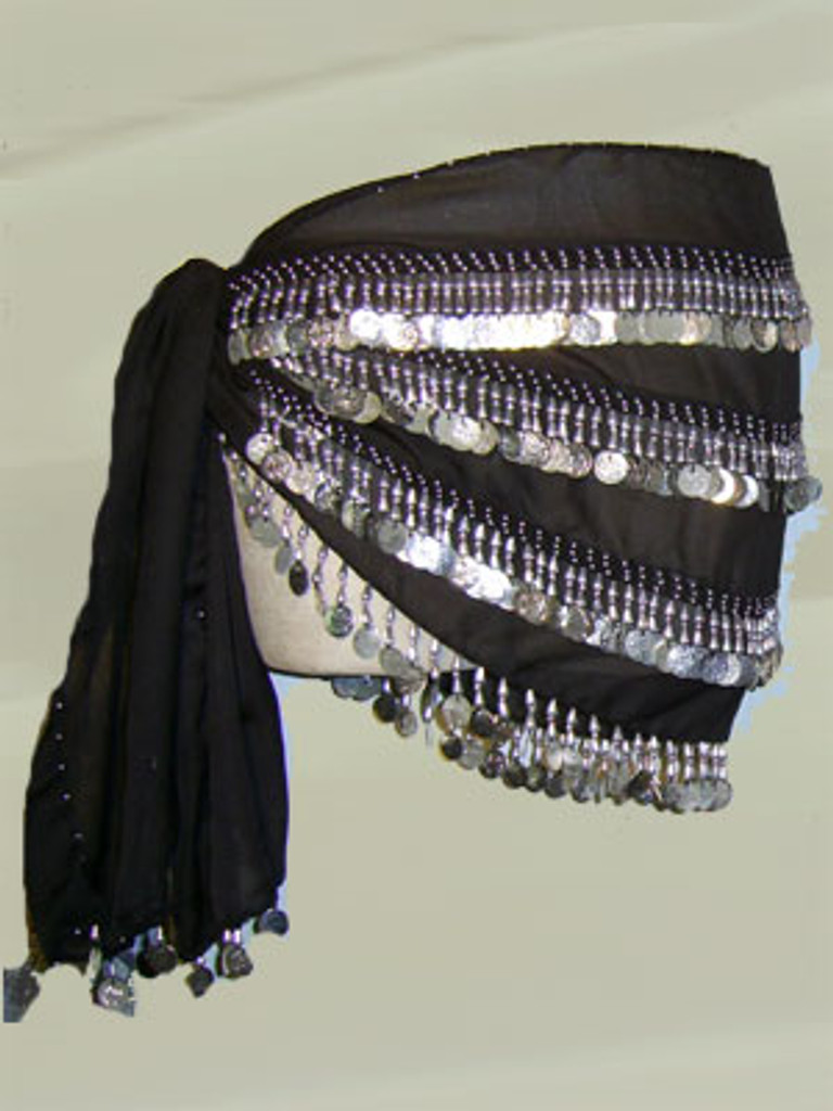 4-row Coin Belly Dance Hip Scarf