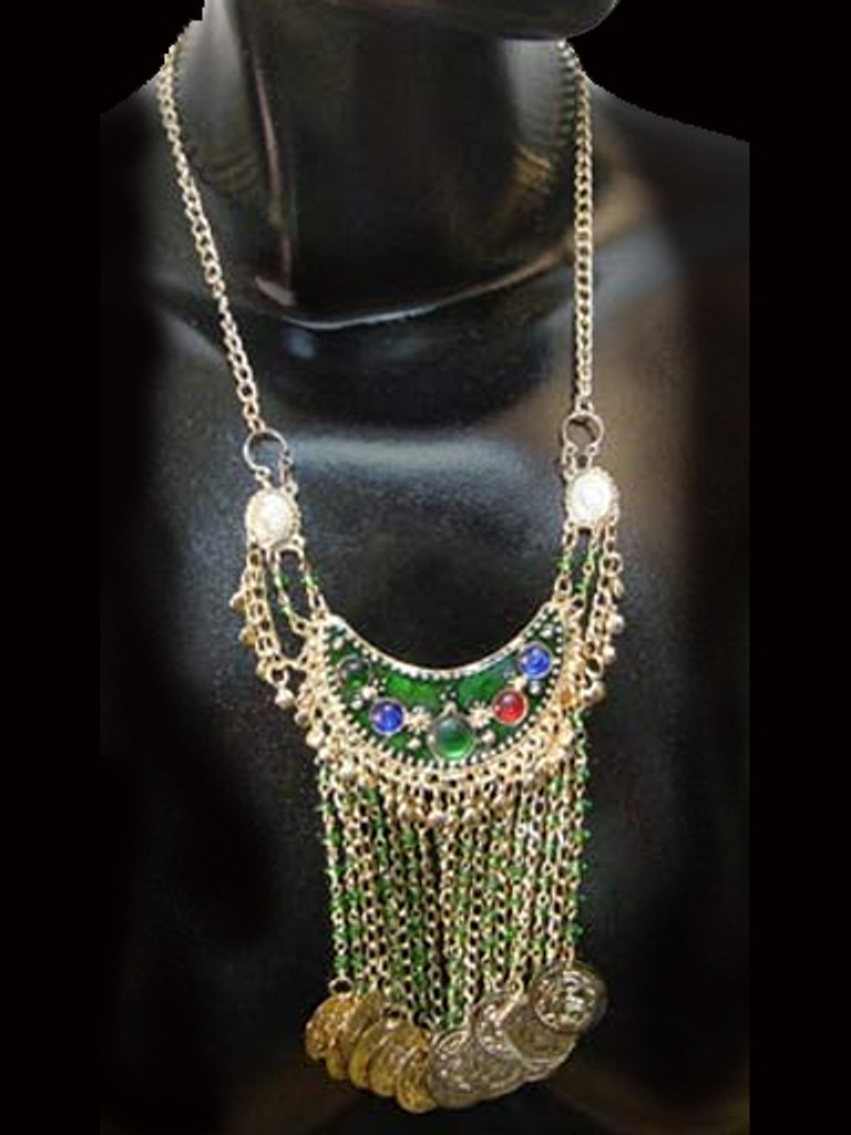 Jeweled Hellal Necklace - Gold