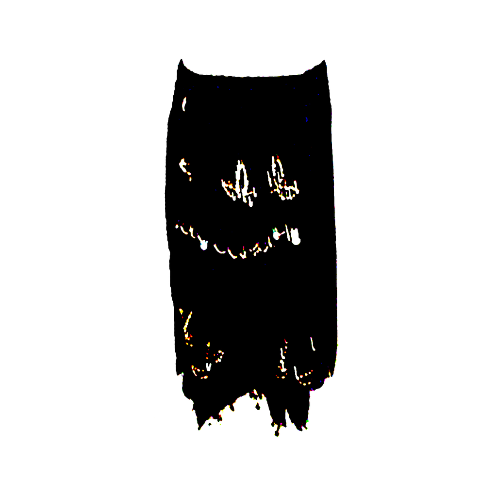 Skirt with Sequins & Pailettes - Black & Gold