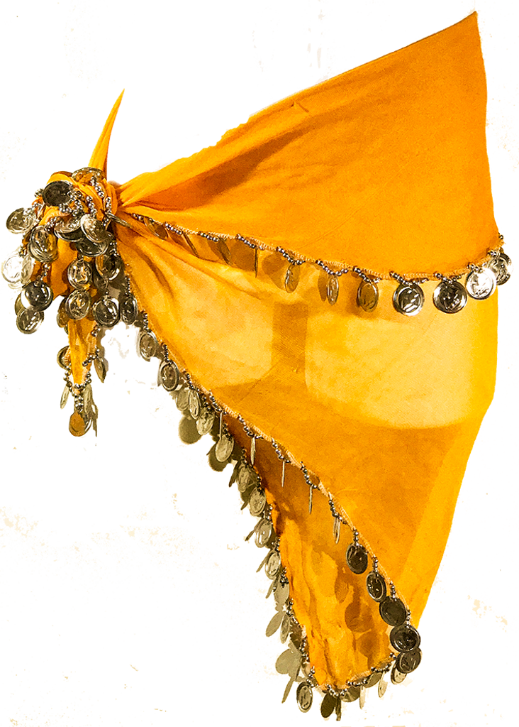 Triangle Scarf with Coins for Belly Dance or Gypsy Costume