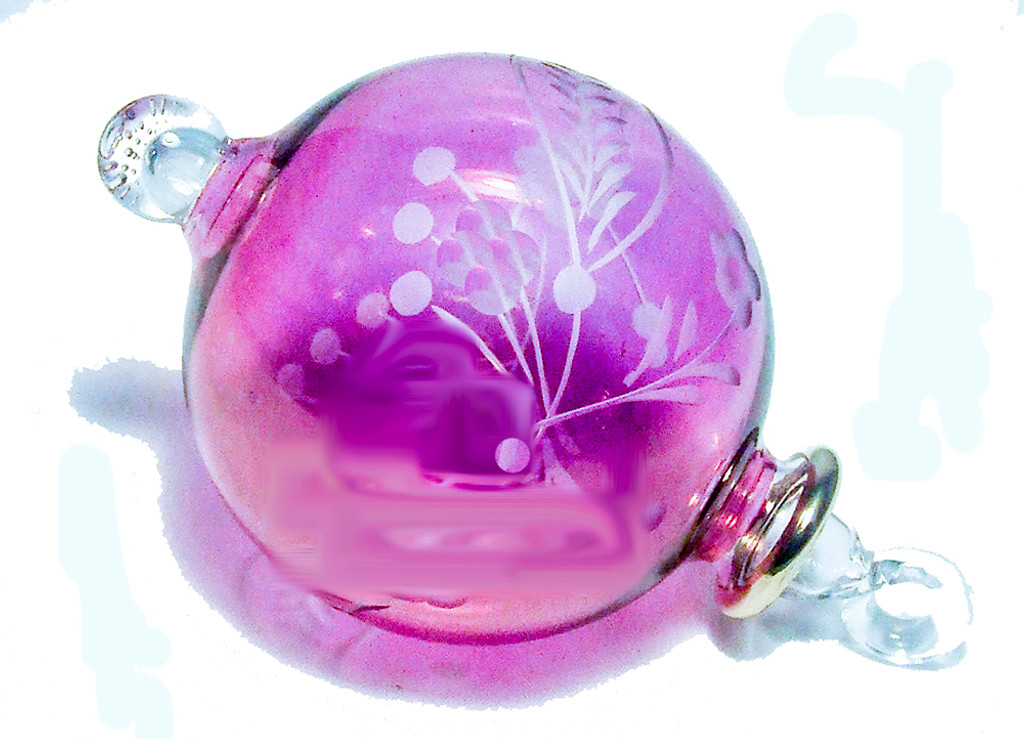 3" Blown Glass Tree Ornament in Lilac