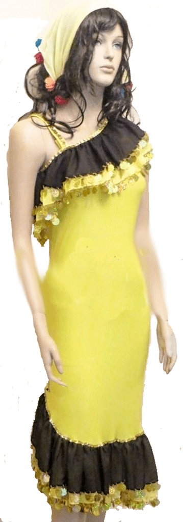 Escandaria Dress in Yellow for Melaya Leff  Dance