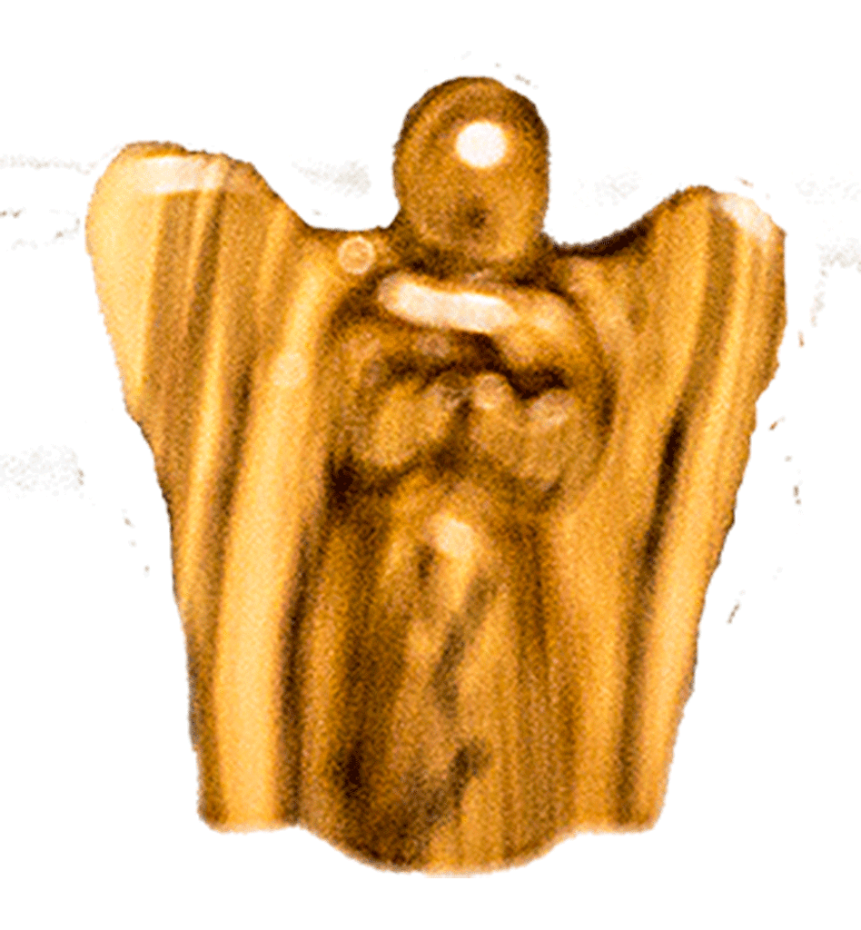 	Hand Carved Olive Wood Angel with Hymnal